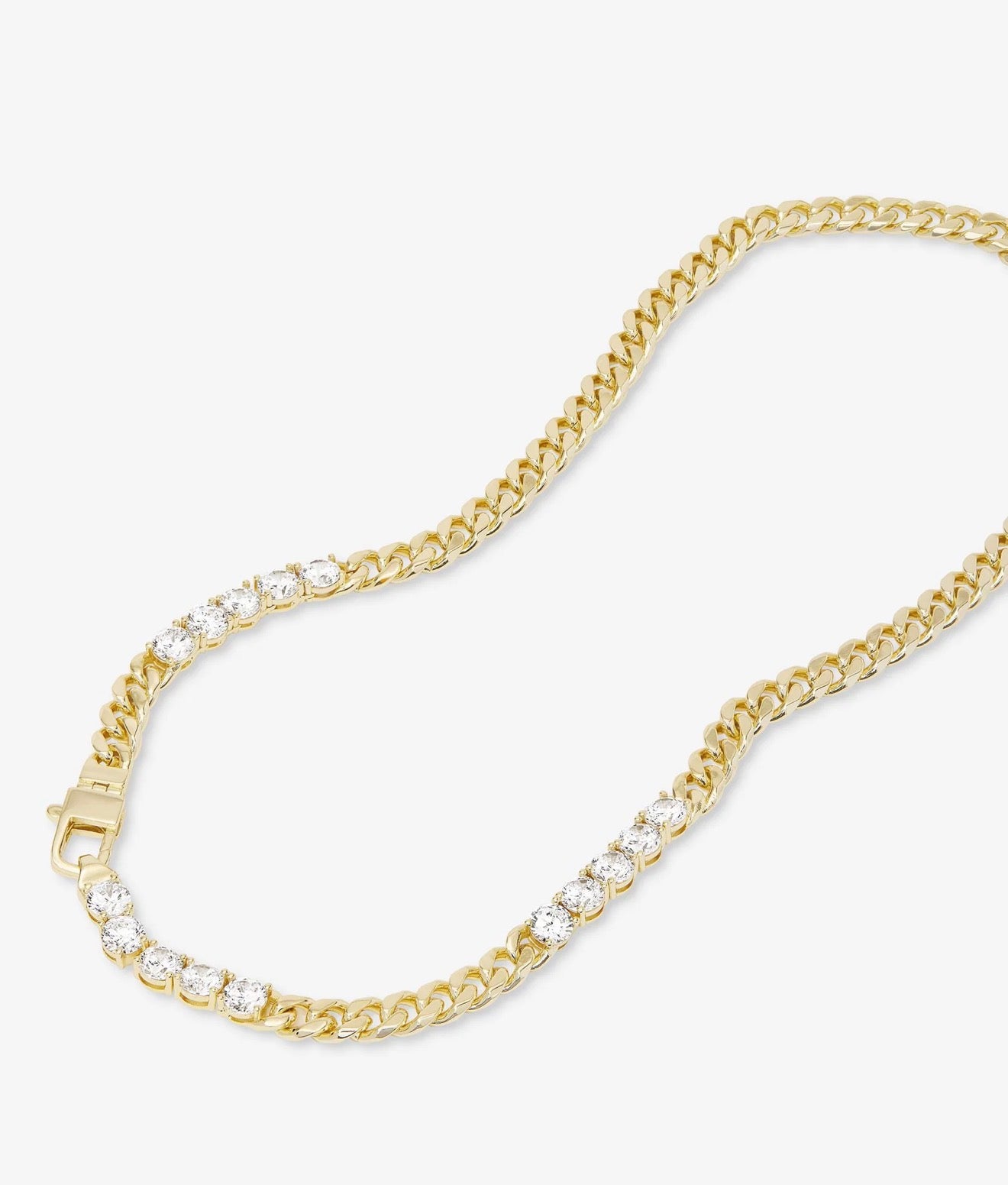Melinda Maria “Julian’s Obsessed with Diamonds” Necklace Gold/White