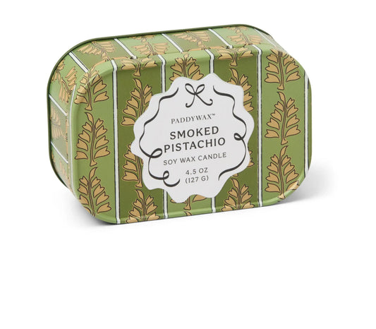 Paddywax Cherie Printed Tin - Smoked Pistachio