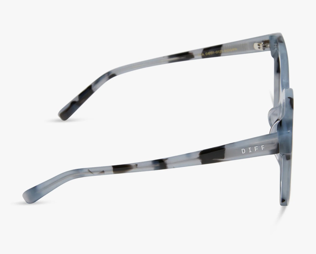 DIFF Eyewear “Gia” Retro Blue Tortoise + Grey Gradient Sunglasses