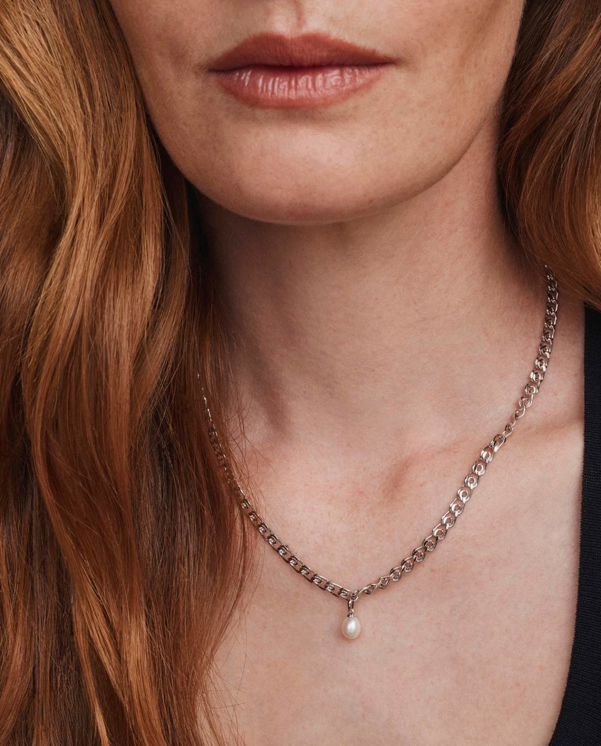 Kendra Scott Oakland Pearl Chain Necklace-Gold Freshwater Cultured Pearl