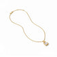 Julie Vos “Sahara” Solitaire Necklace - Gold/Iridescent Clear Crystal