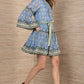 Hale Bob “Idalia” Pintuck Dress - Blue
