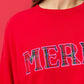 Shiraleah "Merry" Plaid Relaxed Sweatshirt-Red