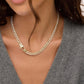 Melinda Maria “Pavé Julian” Cuban Chain Necklace-Gold/White CZ