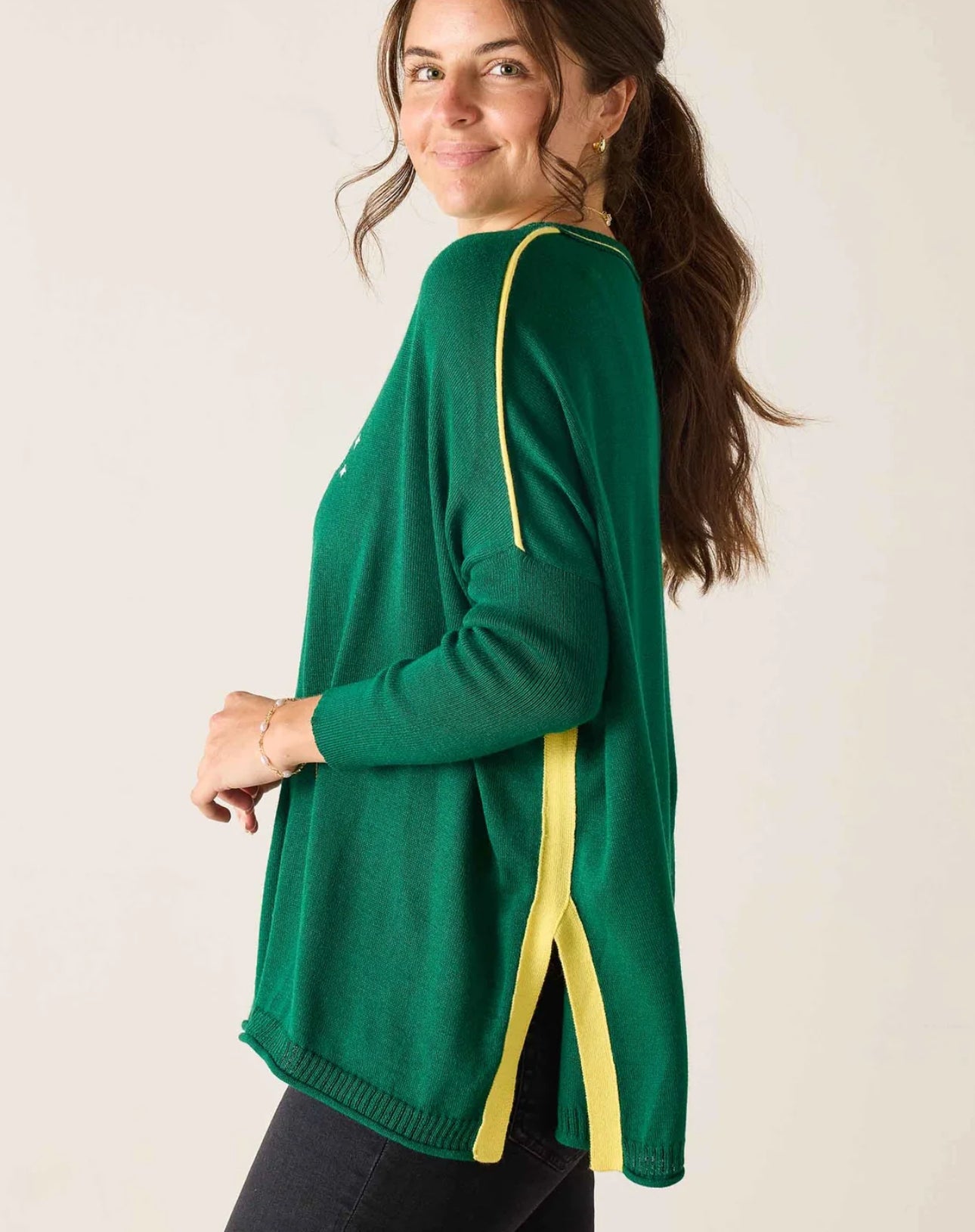 Mersea "Fa La La" Catalina Crewneck-Green