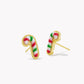 Kendra Scott Candy Cane Stud Earring-Gold Red Green Mix