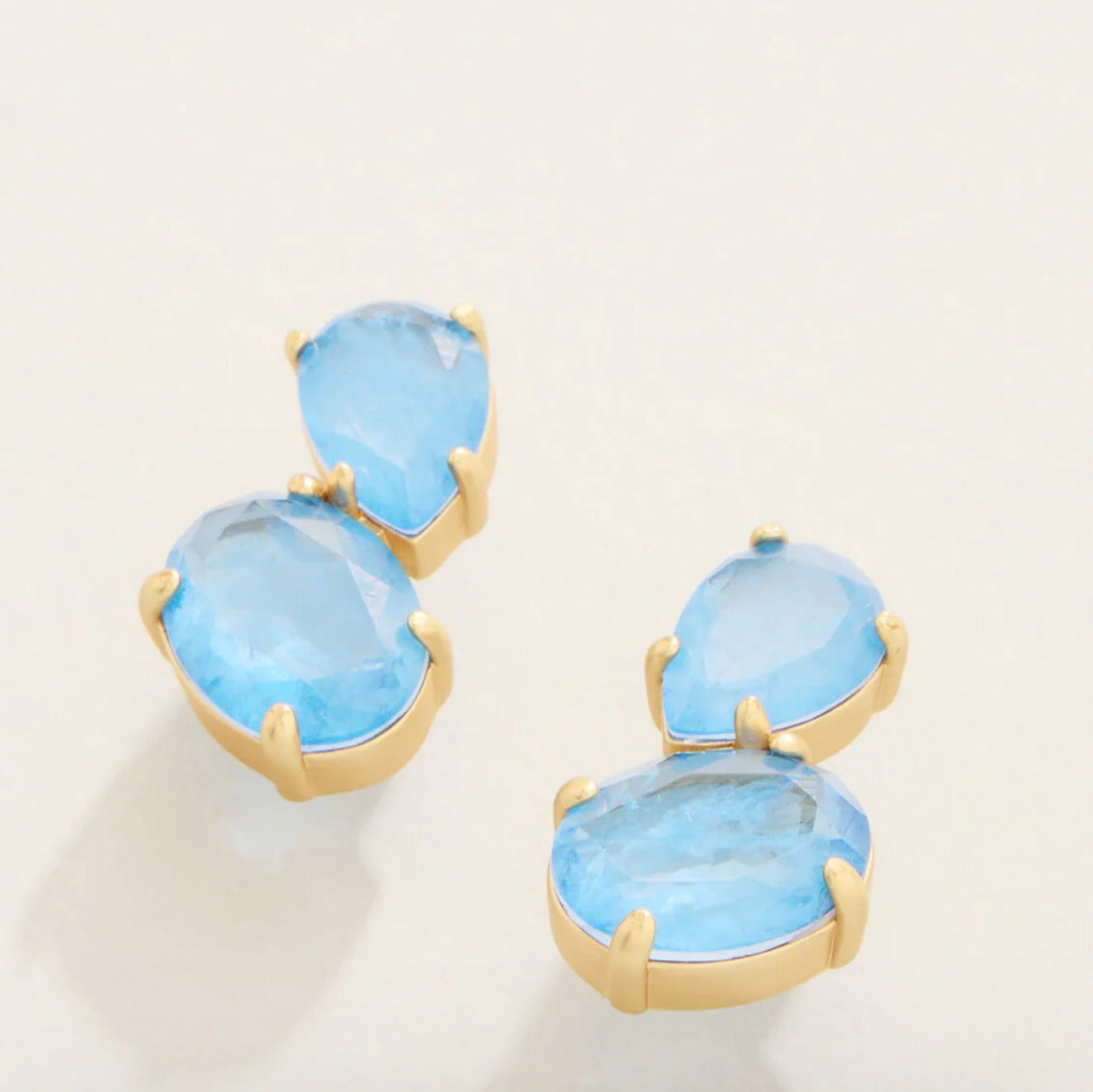 Spartina 449 Naiad Dewdrop Stud Earring-Blue