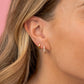 LeMel “Paperclip CZ” Huggie Earrings-Silver