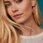 Kendra Scott Abbie Pave Frame Drop Earrings - Gold Cranberry Illusion