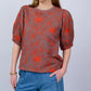 Ivy Jane "Floral Vines" Knit Top- Brown