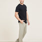 Barefoot Dreams Malibu Collection® Men's Seamed Short Sleeve Tee-Black