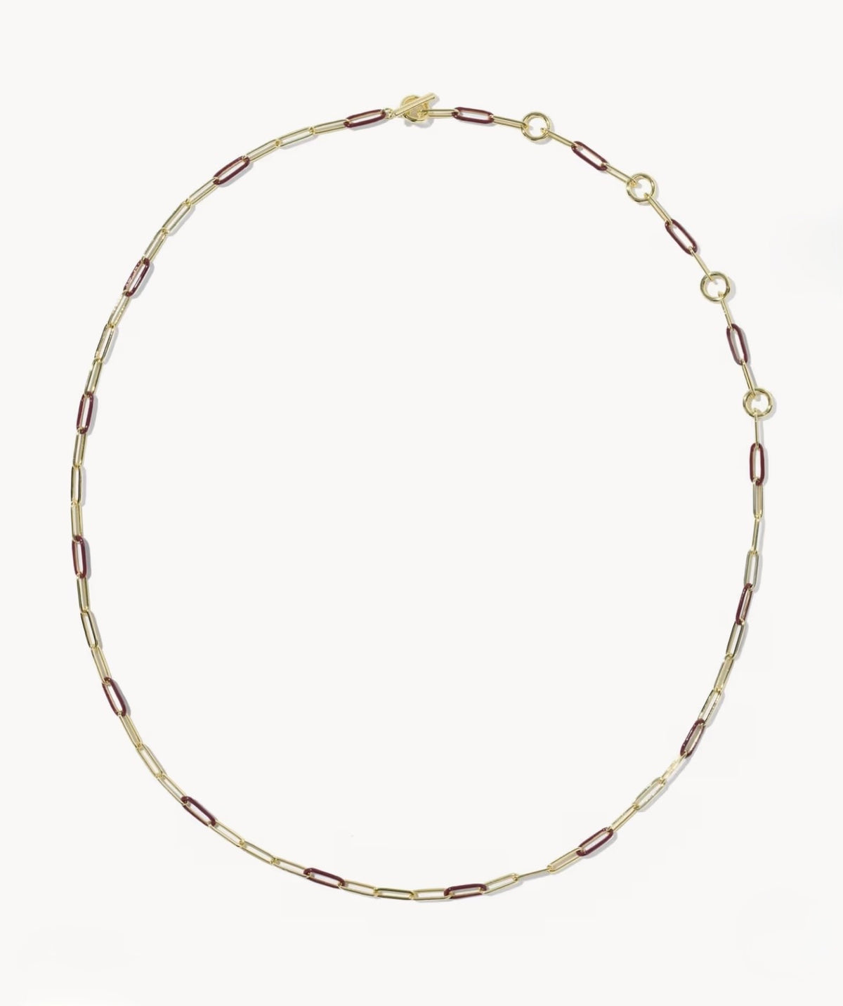 Kendra Scott Courtney Enamel Link Necklace - Gold Burgundy Enamel
