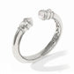 Julie Vos “Cannes” Demi Cuff- Silver/Iridescent Clear Crystal