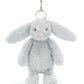 Jellycat Bashful Silver Bunny Bag Charm