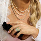 Melinda Maria “Isla Samantha” Tennis Necklace Gold/White CZ