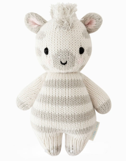 Cuddle + Kind “Baby Zebra” -Grey/White
