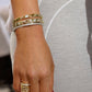 Melinda Maria “Ashley” Pavé Cuff-Gold/White