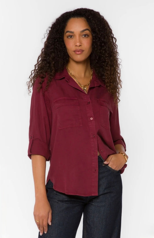 Velvet Heart "Talma" Top-Bordeaux