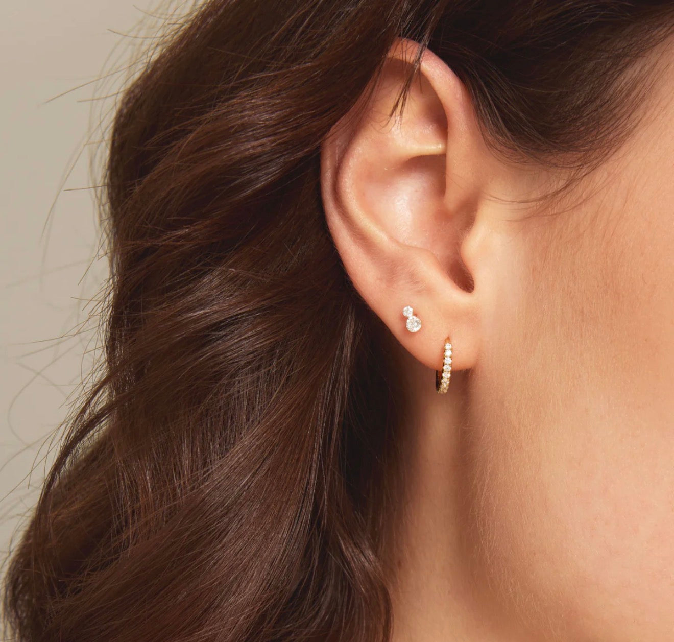 LeMel “Everyday CZ” Huggie Earrings-Gold