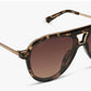 Diff Eyewear “Tosca III” Espresso Tortoise Brown Gradient Polarized Sunglasses