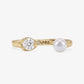 Melinda Maria “Perfect Pearl” Open Ring-Gold