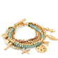 Spartina 449 Washed Ashore Beaded Toggle Bracelet-Gold