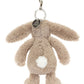 Jellycat Bashful Beige Bunny Bag Charm