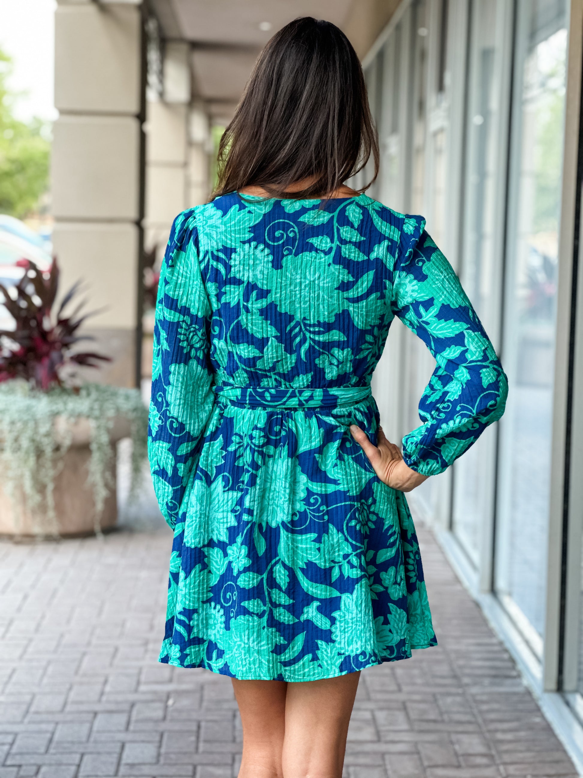 Mink Pink Connie Long Sleeve Mini Dress - Blue/Aqua Adelaide's Boutique Mink Pink Connie Long Sleeve Mini Dress - Blue/Aqua Adelaide's Boutique