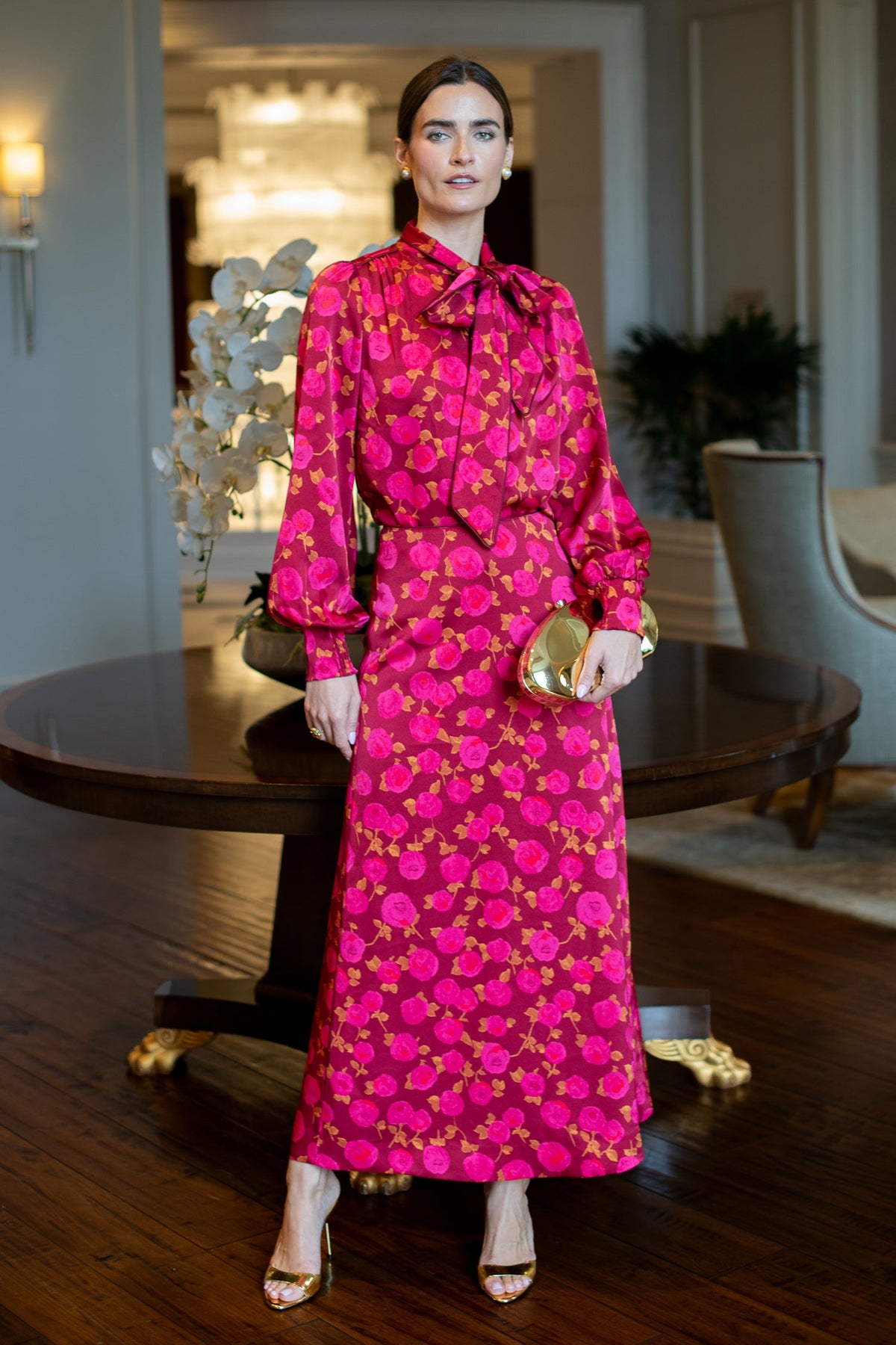 Elizabeth James "Brit" Bow Blouse-Rosebud