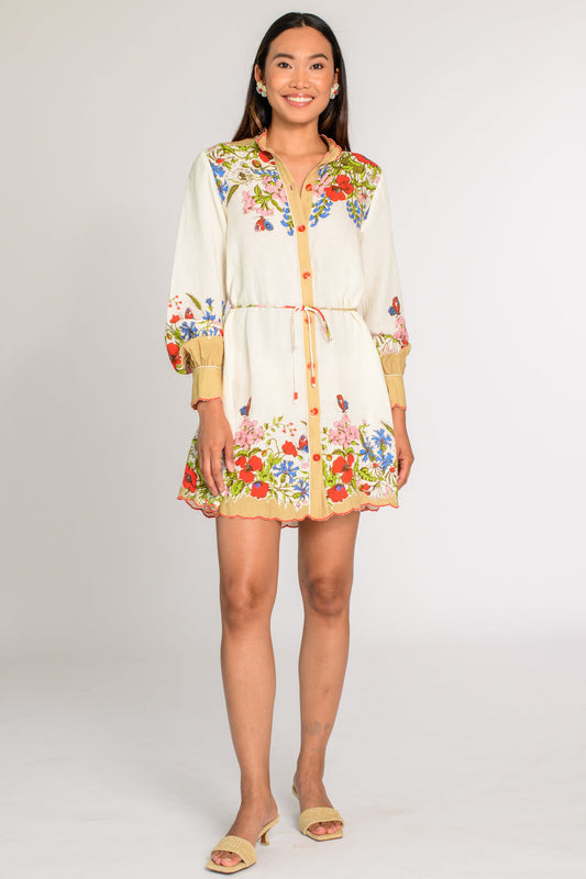 Elizabeth James "Tara" Dress-Butterfly Garden