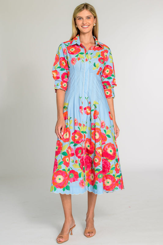 Elizabeth James "Carter" Dress-Poppy Patch Blueberry