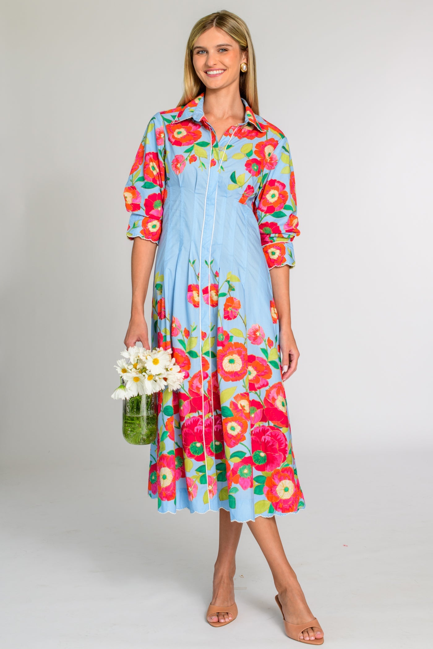 Elizabeth James "Carter" Dress-Poppy Patch Blueberry