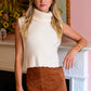Elizabeth Hames Heather Convertible Sweater in Ivory