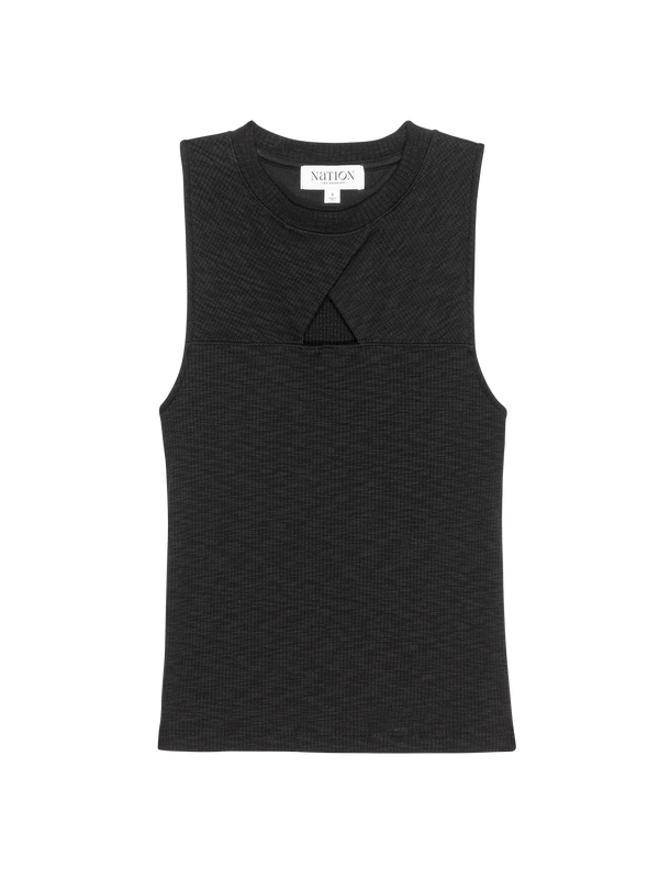 Nation LTD "Ellie" Keyhole Tank-Jet Black