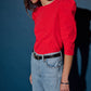 Nation LTD Eloise Top-Red Shoes