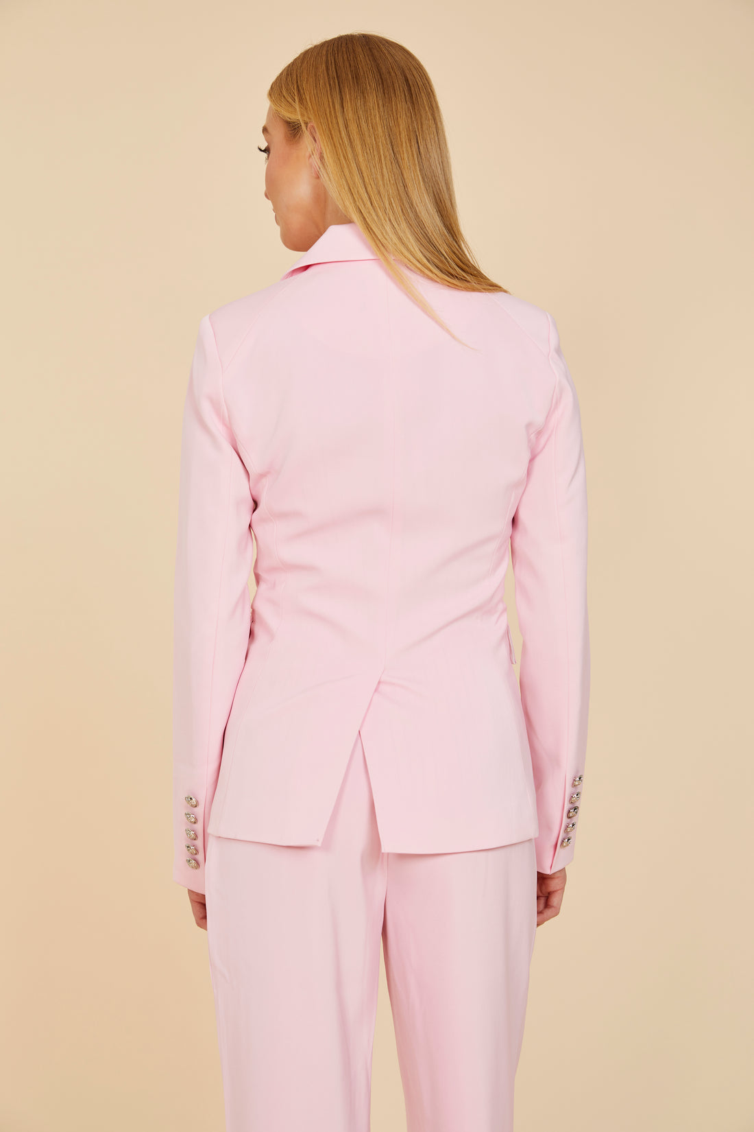 Dolce Cabo Double Breasted Blazer-Pink