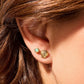 Spartina 449 SP Little Shell Stud Earrings-Gold/Sea Foam
