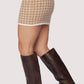 Lost + Wander "Camille" Mini Skirt- Gold/Cream