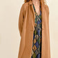 Molly Bracken Faux Suede Coat-Camel