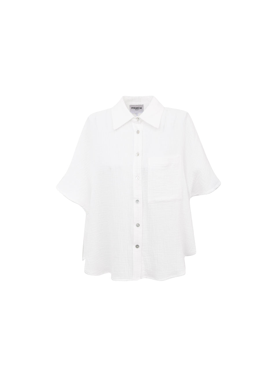 FRNCH "Elanore" Collared Shirt-Blanc
