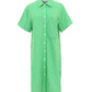 FRNCH "Odile" Terry Dress-Green Stripe