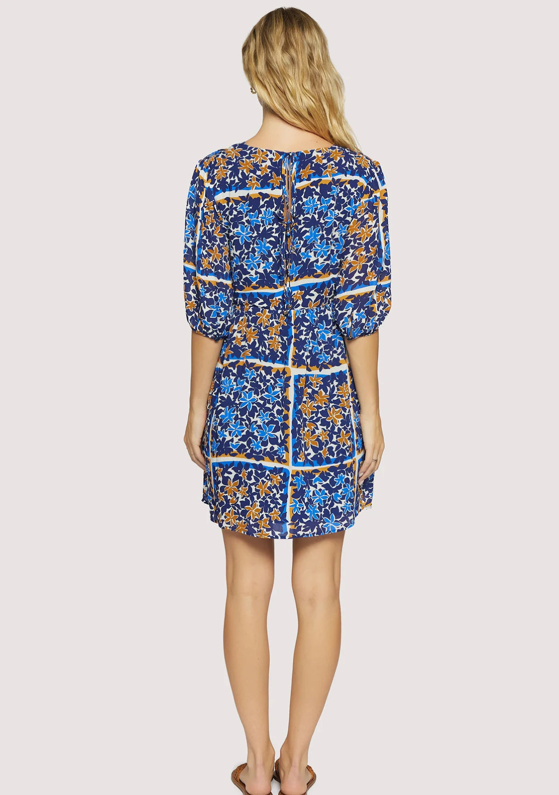 Lost + Wander “Sorrento Romance” Mini Dress - Blue Floral Multi