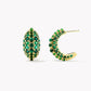 Kendra Scott Krista Hoop Earrings - Gold Green Mix