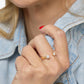 Melinda Maria “Perfect Pearl” Open Ring-Gold