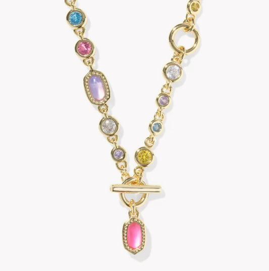 Kendra Scott Mini Elisa Abbie Strand Necklace-Gold Multi Mix