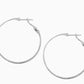 Brighton Contempo Large Hoop Earrings-Silver