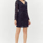 Adelyn Rae "Harmony" 3D Mesh Lace Dress-Navy