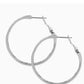 Brighton Contempo Medium Hoop Earrings-Silver