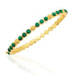 Capucine de Wulf “Berry Eternity” Petite Hinged Bangle-Gold/Malachite