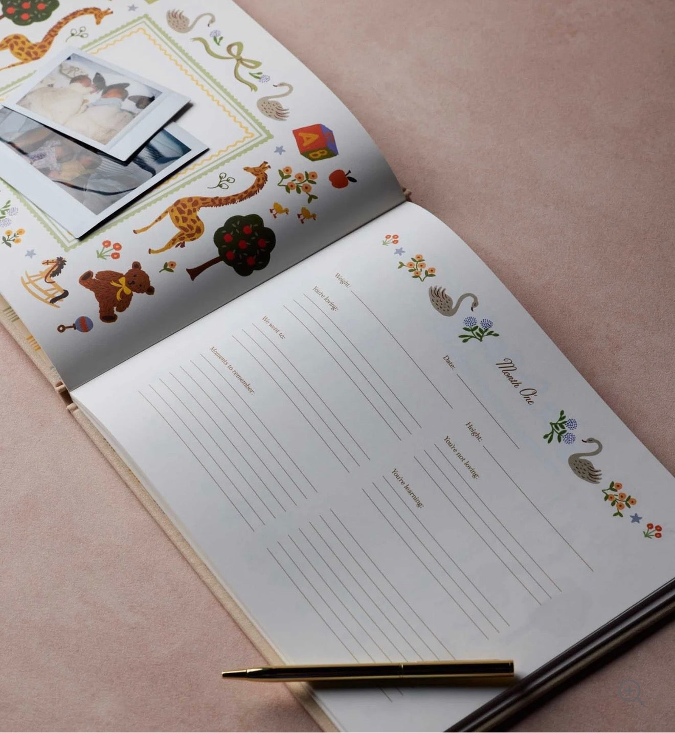Rifle Paper Co. "Sweet Little One" Embroidered Baby Book